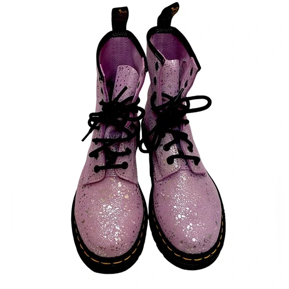 Dr. Marten metallic paint splatter suede shoes size 8 - Picture 1 of 9